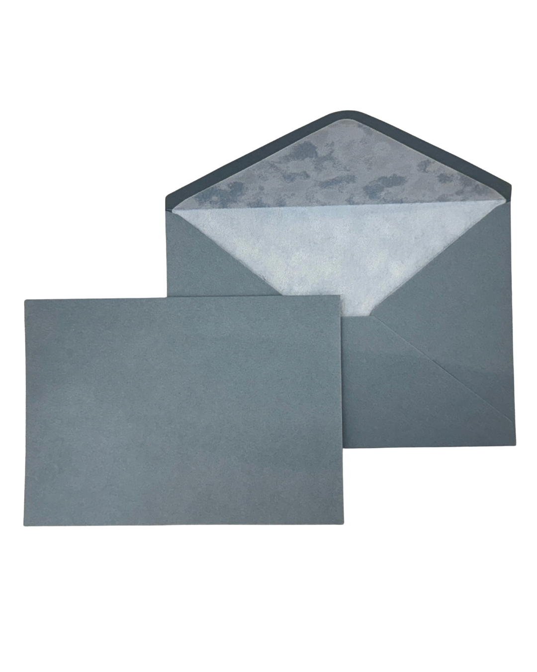 Sky Blue Velvet-Lined Envelope & Matching Card