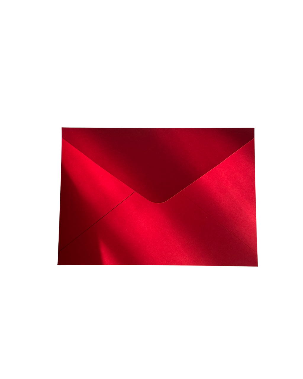 Rose Red Velvet-Lined Envelope & Matching Card