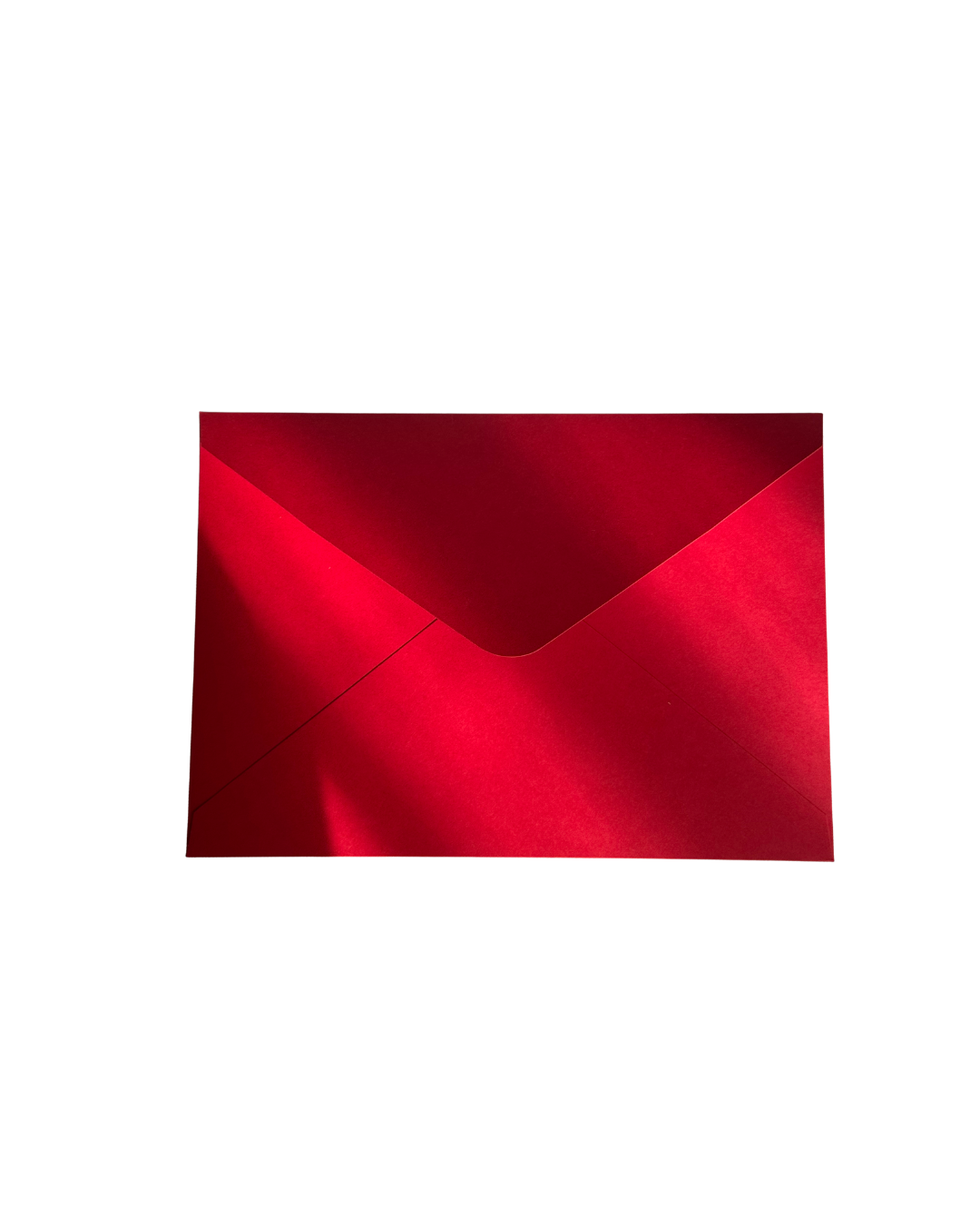 Rose Red Velvet-Lined Envelope & Matching Card