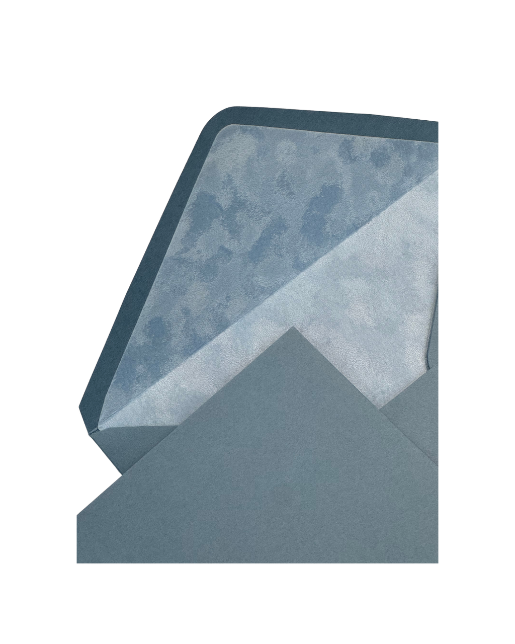 Sky Blue Velvet-Lined Envelope & Matching Card