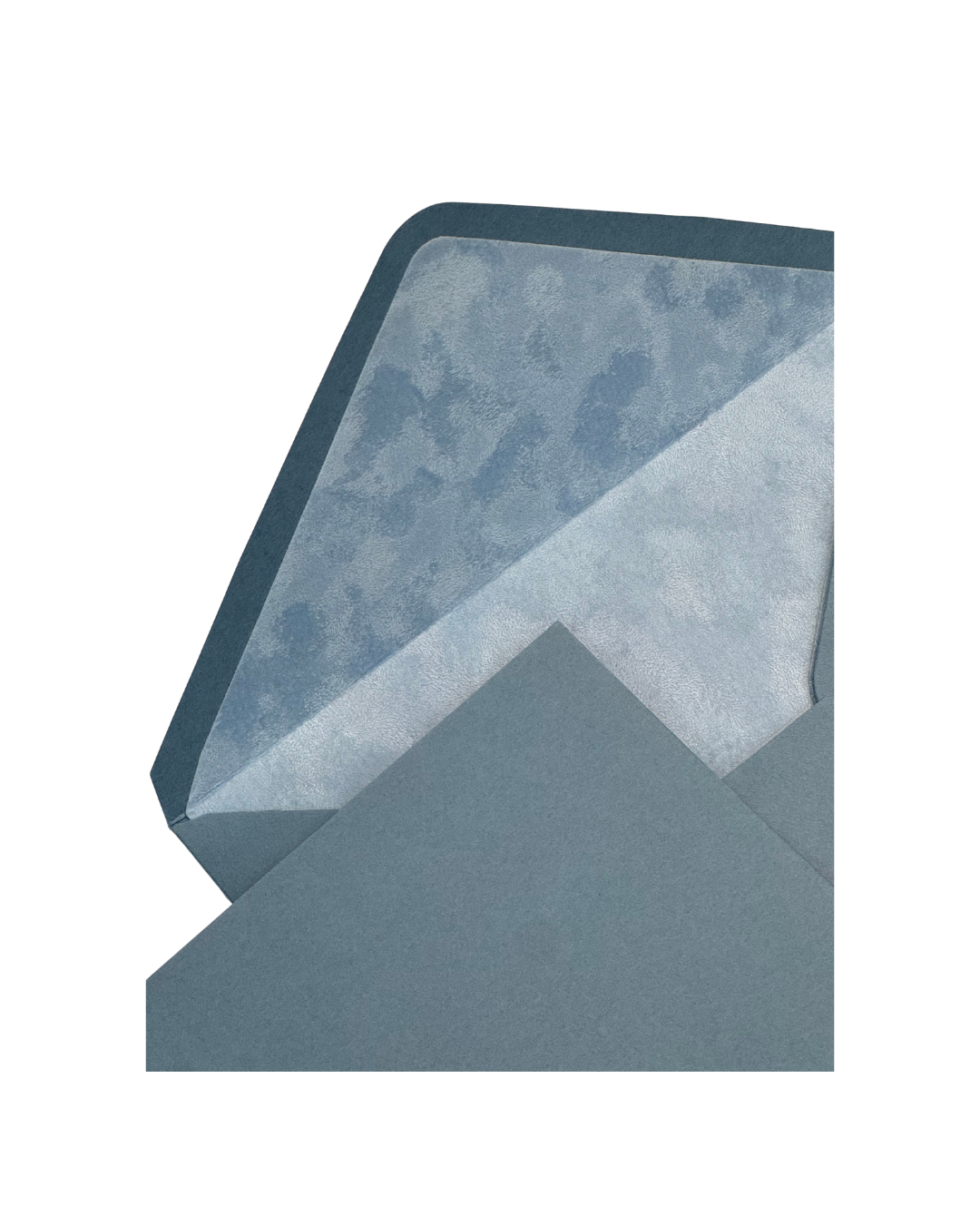 Sky Blue Velvet-Lined Envelope & Matching Card