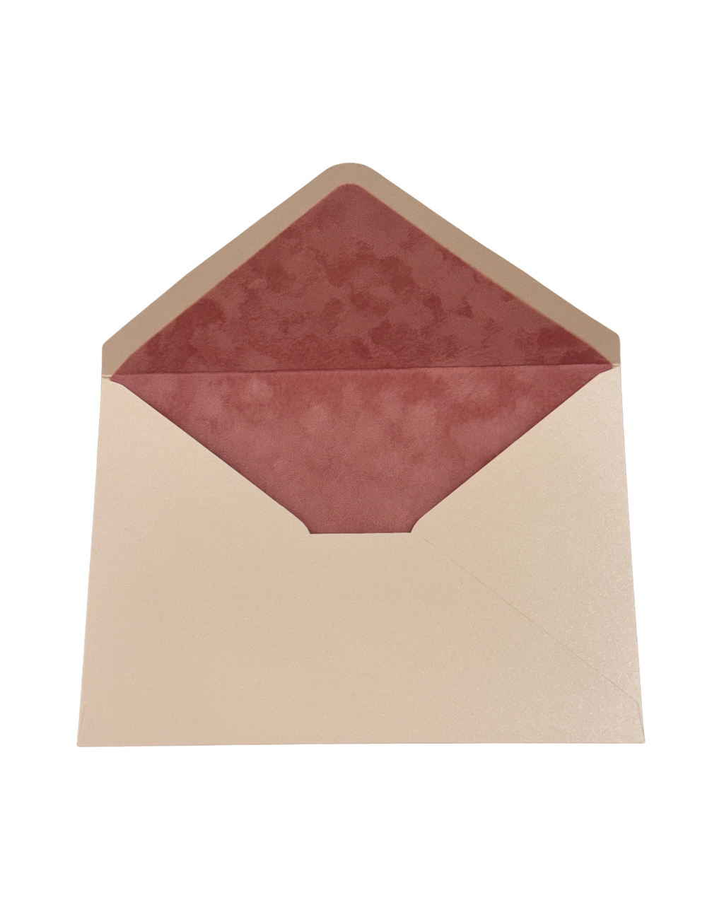 Blush Pink Velvet-Lined Envelope & Matching Card